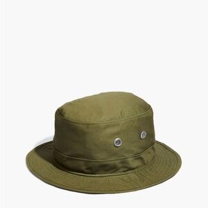 Madewell Unisex Green Bucket Hat S-M Cotton Preppy Canvas Travel Casual Outdoor
